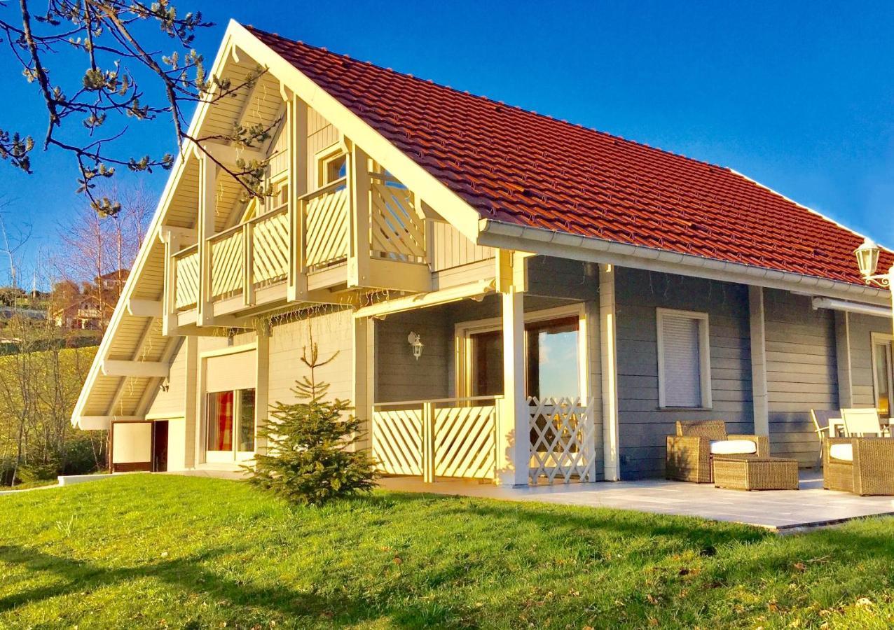 Chalet Le Flocon Bleu - Mauselaine Avec Vue Sur Le Lac De Gérardmer Exterior photo