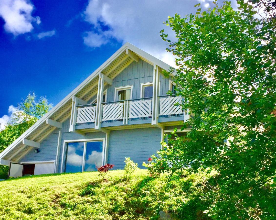 Chalet Le Flocon Bleu - Mauselaine Avec Vue Sur Le Lac De Gérardmer Exterior photo