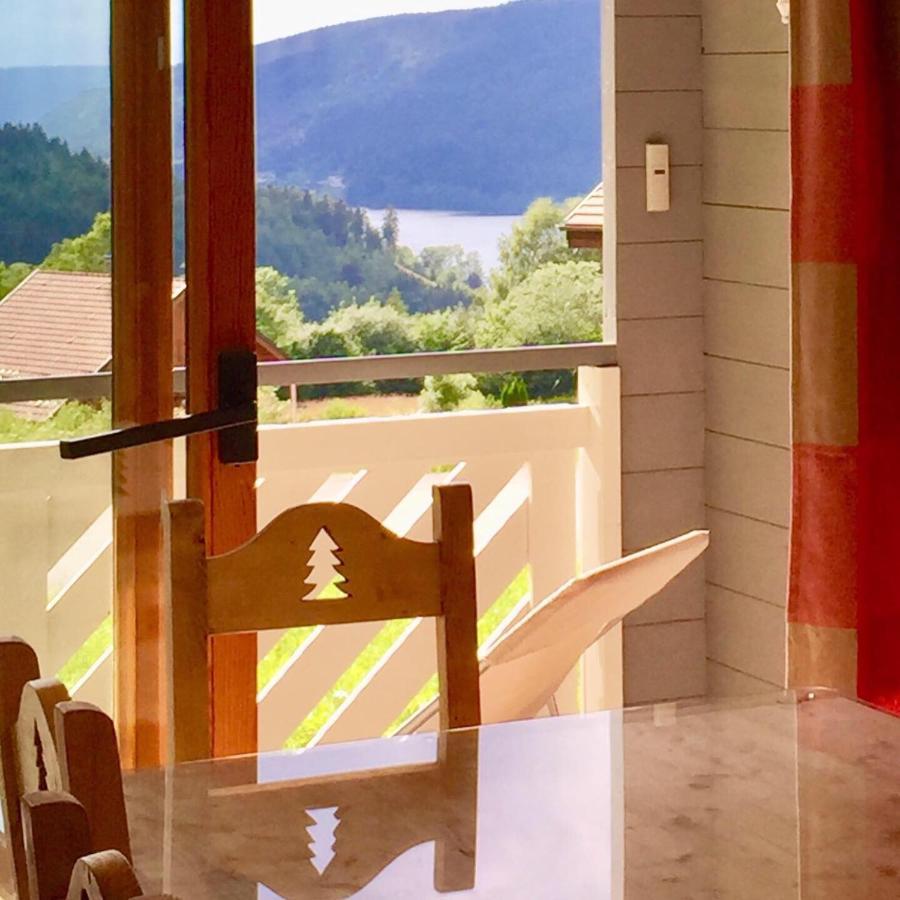 Chalet Le Flocon Bleu - Mauselaine Avec Vue Sur Le Lac De Gérardmer Exterior photo